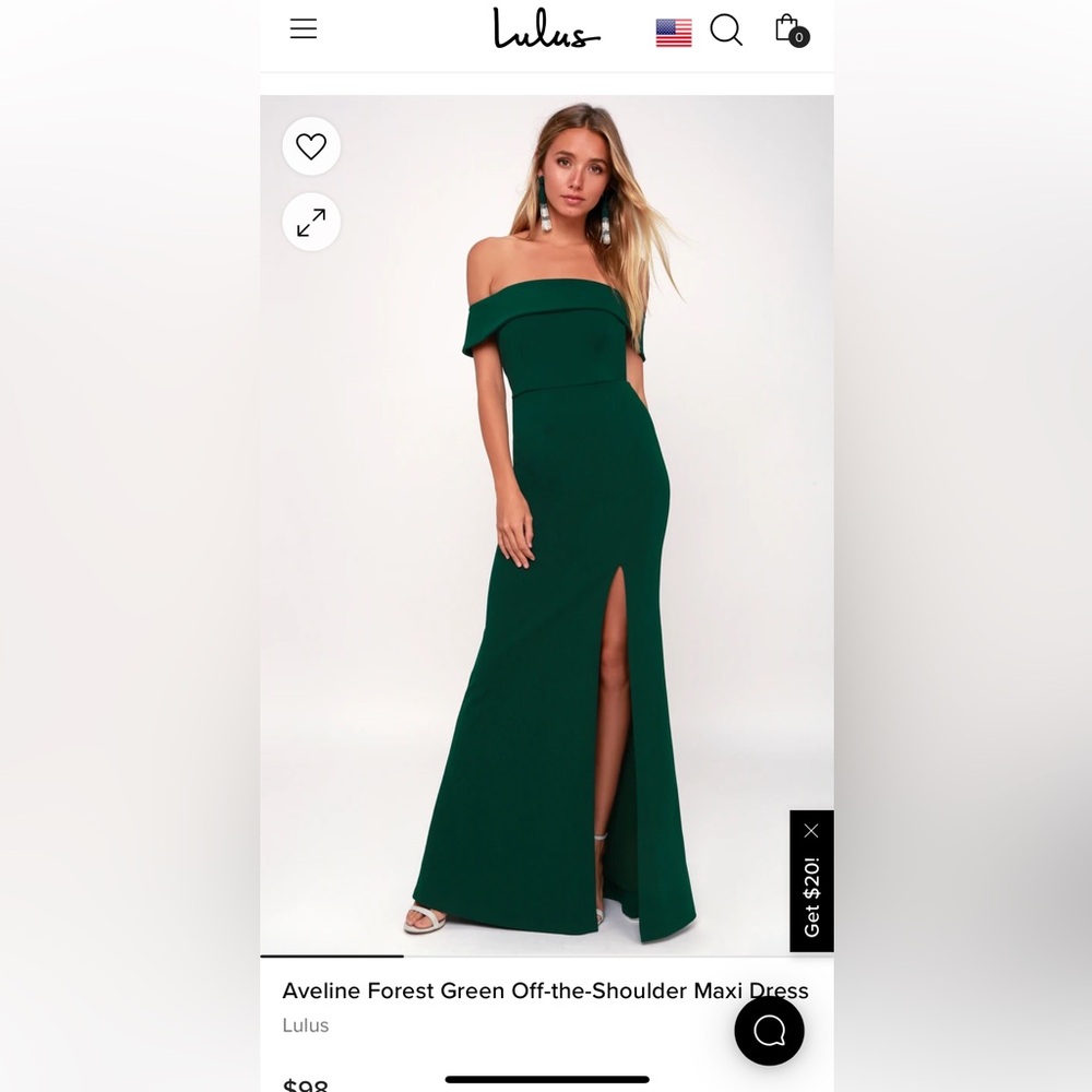 Off the shoulder Maxi dress